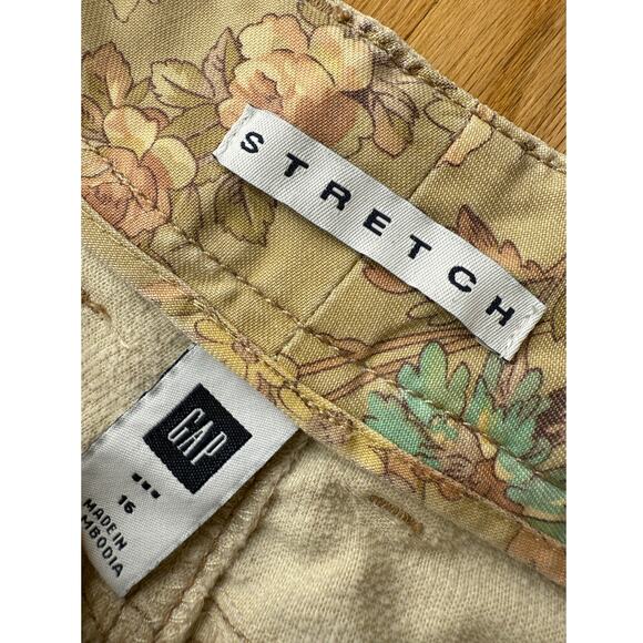 Gap Cream Stretch Corduroy Flare Pants Size 16 90's Y2K Western Boho Grunge - Picture 2 of 12